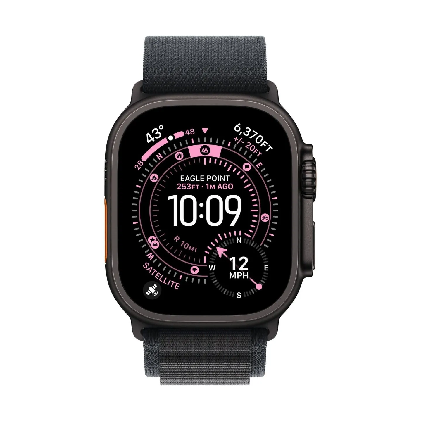 Apple 49mm Black Alpine Loop - Small - Black Titanium Finish | Apple