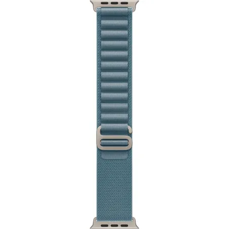 Apple 49mm Light Blue Alpine Loop - Large - Natural Titanium Finish | Apple