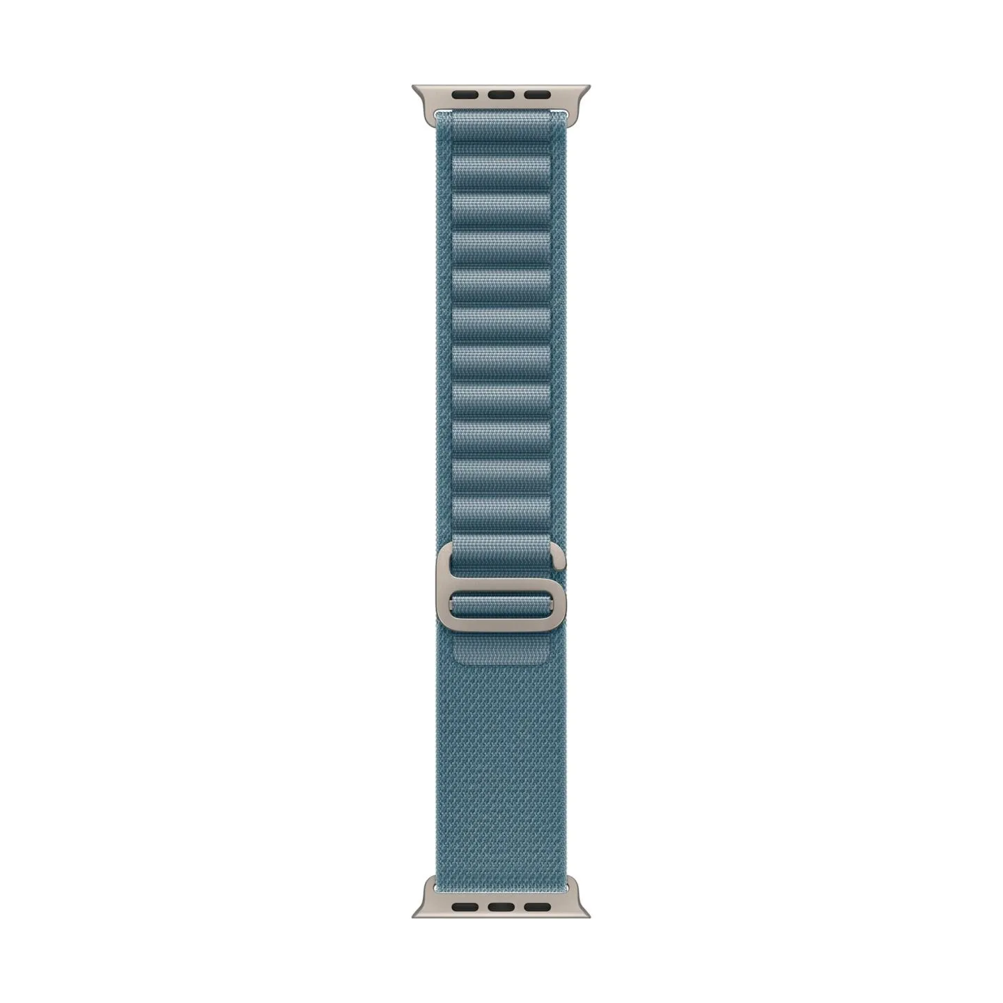Apple 49mm Light Blue Alpine Loop - Large - Natural Titanium Finish | Apple