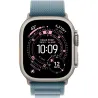 Apple 49mm Light Blue Alpine Loop - Large - Natural Titanium Finish | Apple