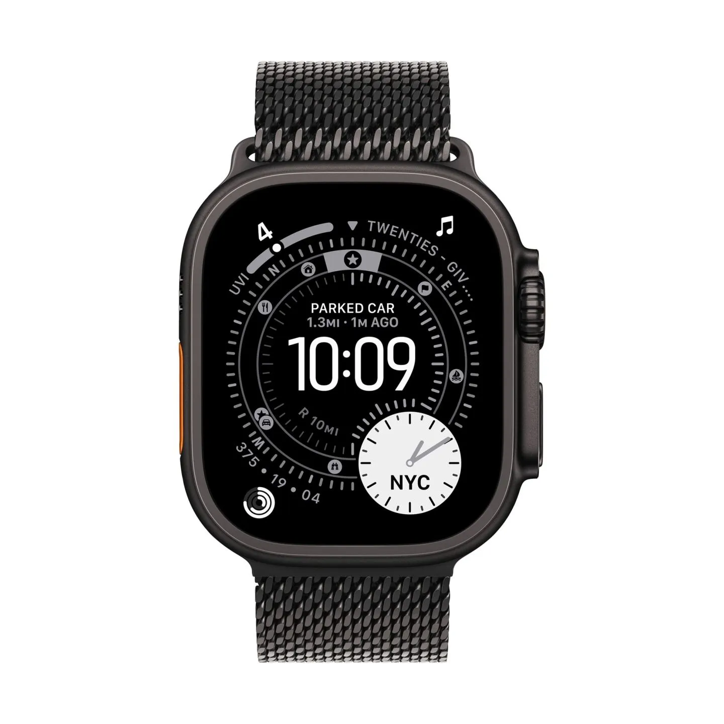 Apple 49mm Black Titanium Milanese Loop - Medium | Apple