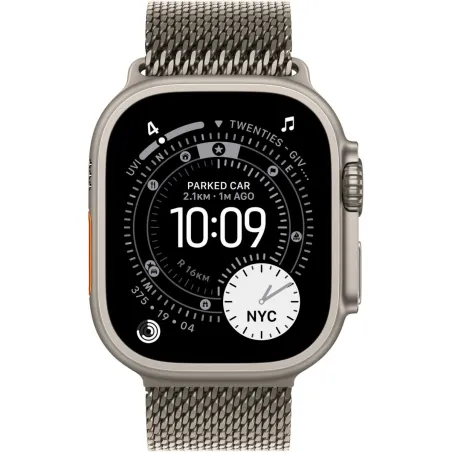 Apple | 49mm Natural Titanium Milanese Loop - Medium