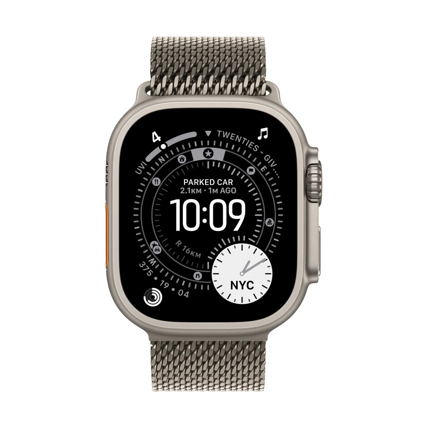 Apple | 49mm Natural Titanium Milanese Loop - Medium