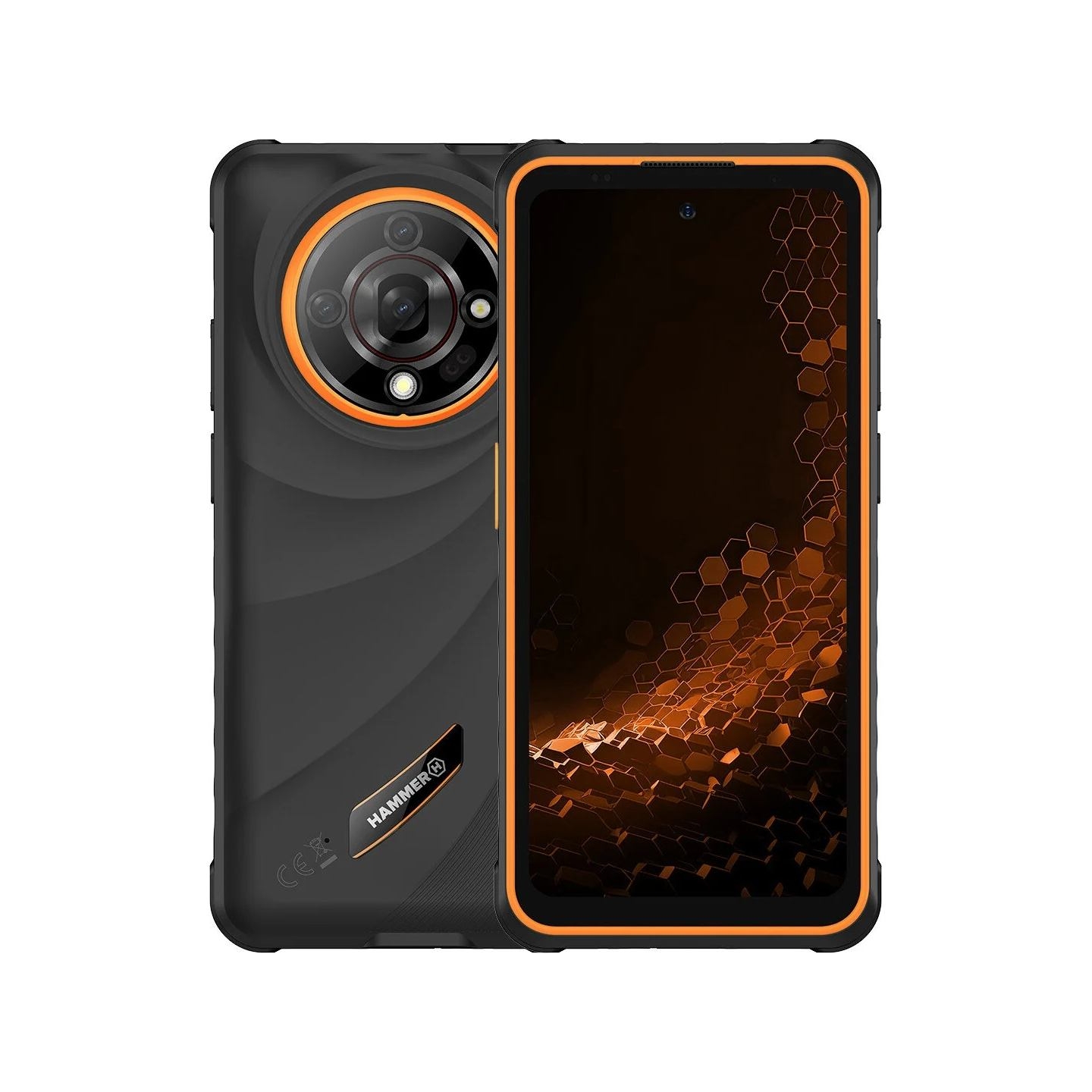 Hammer | Iron 6 | Orange | 6.56 " | IPS | 1612 x 720 pixels | Mediatek | Dimensity 6300 | Internal RAM 8 GB | 256 GB | Dual SIM 