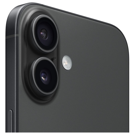 Apple | iPhone 16 | Black | 6.1 " | Super Retina XDR | 2556 x 1179 pixels | A18 | Internal RAM 8 GB | 128 GB | Dual SIM | 4G | 5