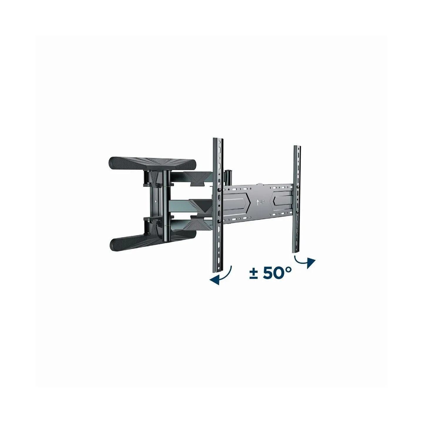 Gembird | Full-motion wall mount | WM-80ST-01 | Tilt, swivel, rotate | 40-80 " | Maximum weight (capacity) 50 kg | Black