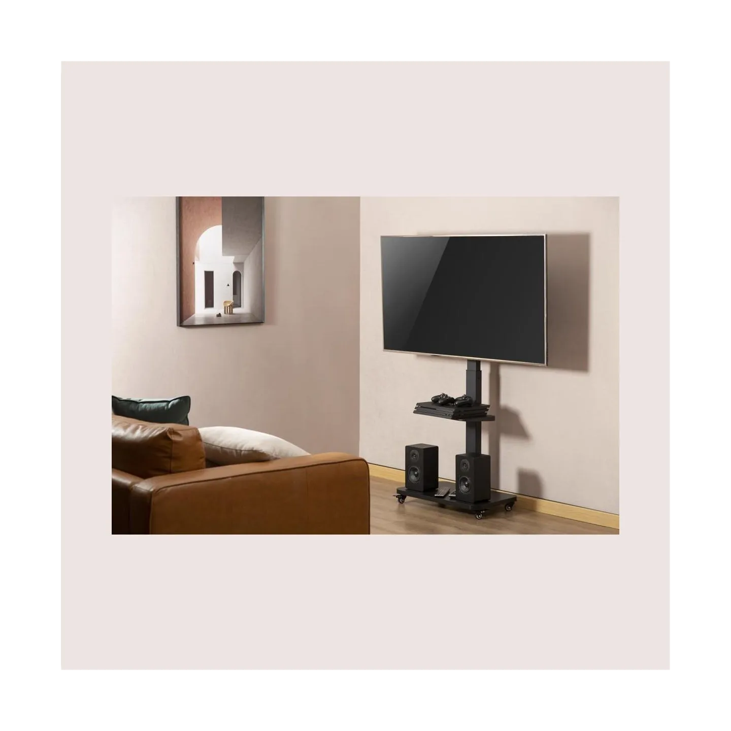 Gembird TV SET ACC FLOOR STAND 37-75"/BLACK TVS-75S-02 GEMBIRD