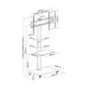 Gembird TV SET ACC FLOOR STAND 37-75"/BLACK TVS-75S-02 GEMBIRD
