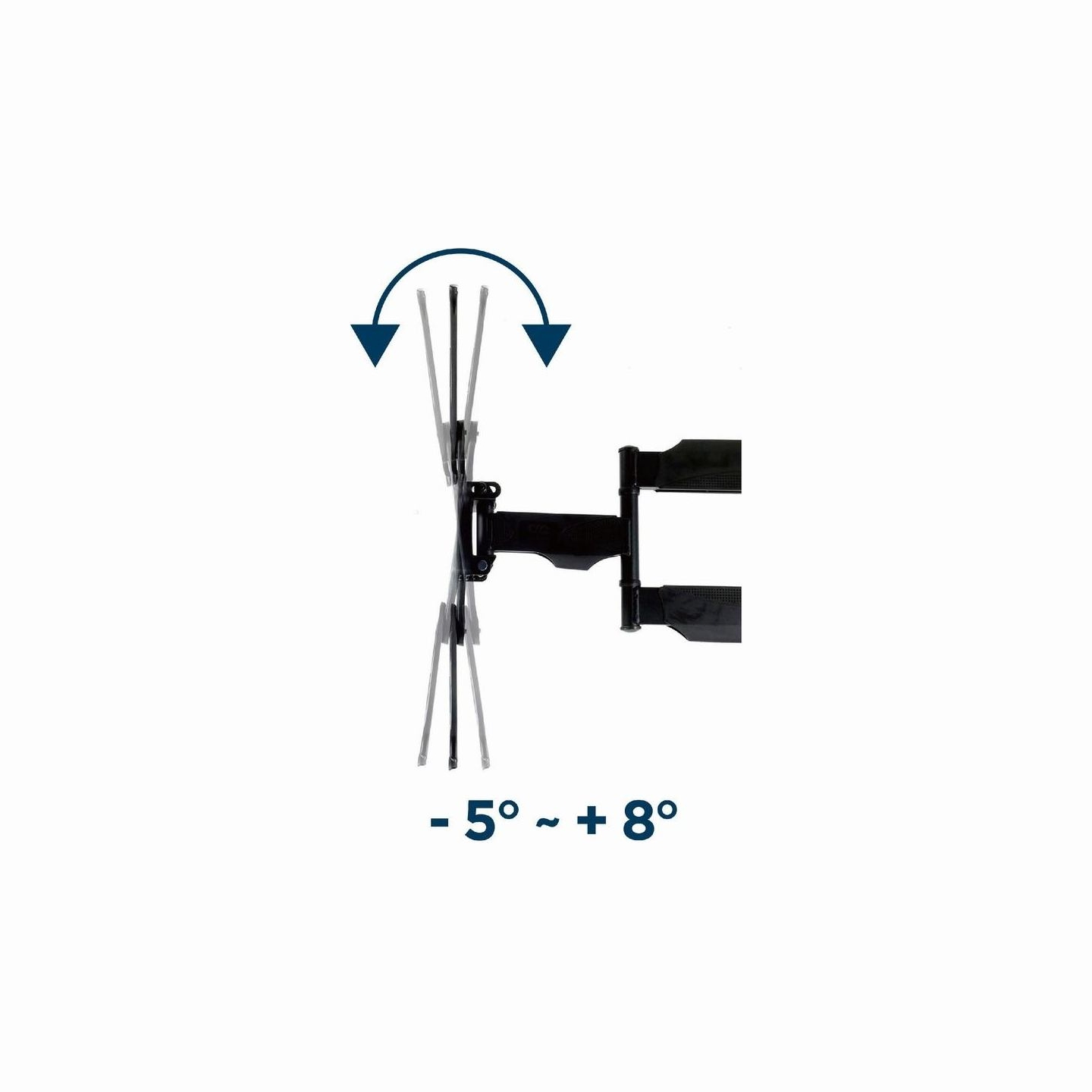 Gembird | Wall mount | WM-55ST-01 | Tilt, swivel, rotate | 32-55 " | Maximum weight (capacity) 32 kg | Black