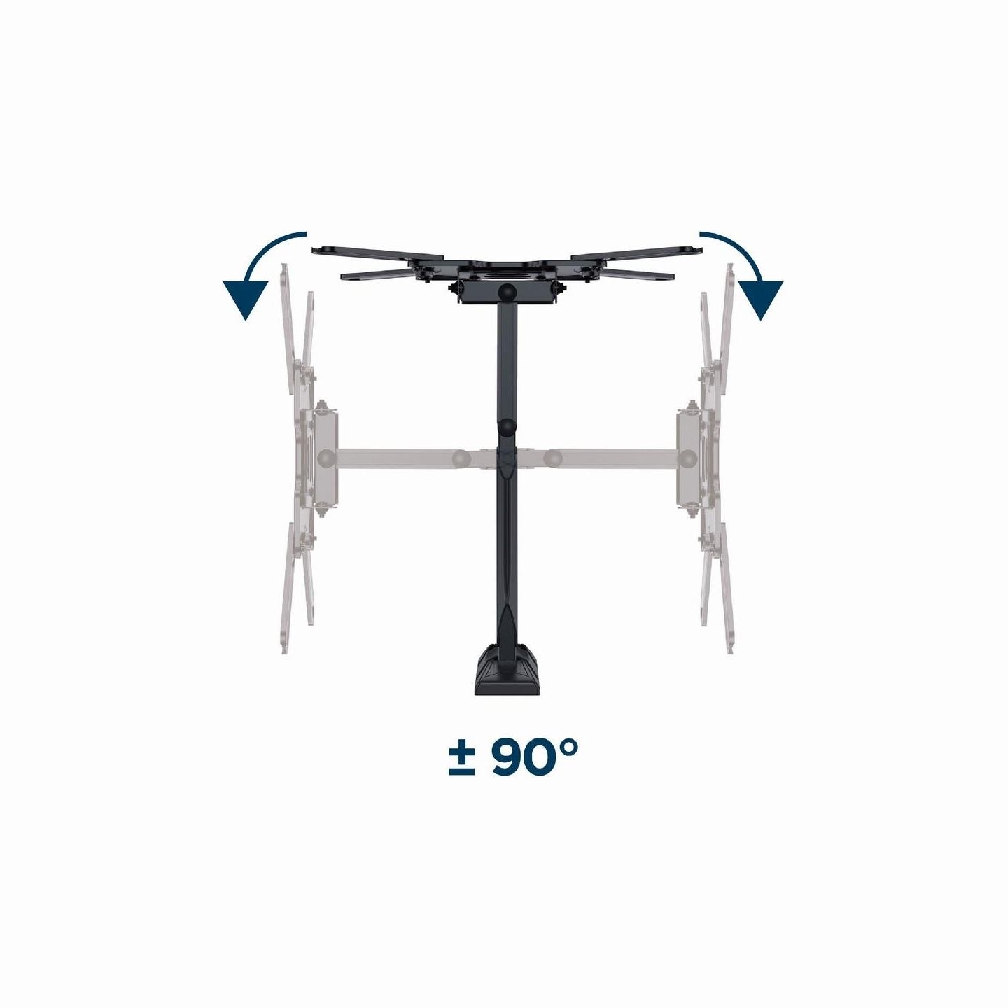 Gembird | Wall mount | WM-55ST-01 | Tilt, swivel, rotate | 32-55 " | Maximum weight (capacity) 32 kg | Black