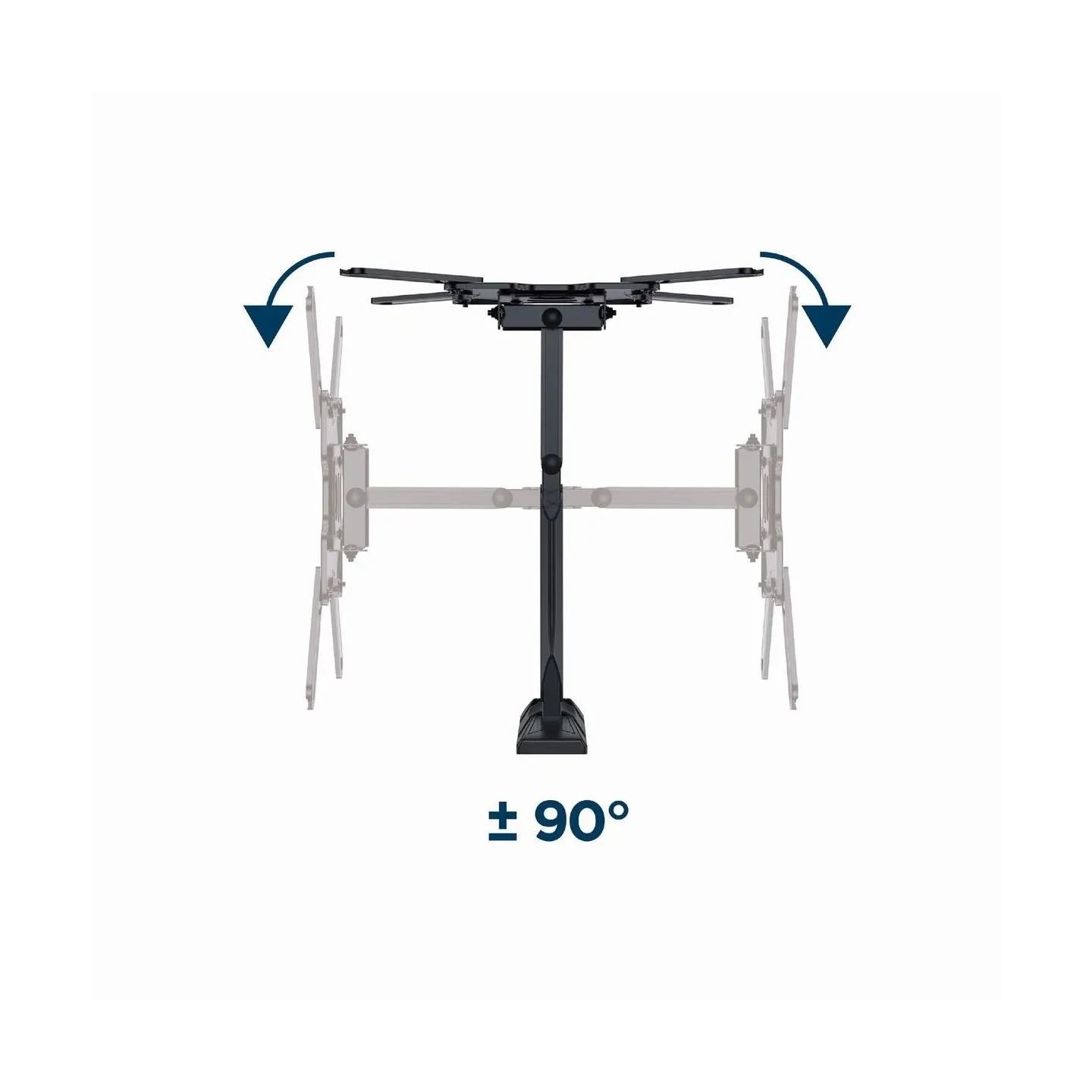 Gembird | Wall mount | WM-55ST-01 | Tilt, swivel, rotate | 32-55 " | Maximum weight (capacity) 32 kg | Black