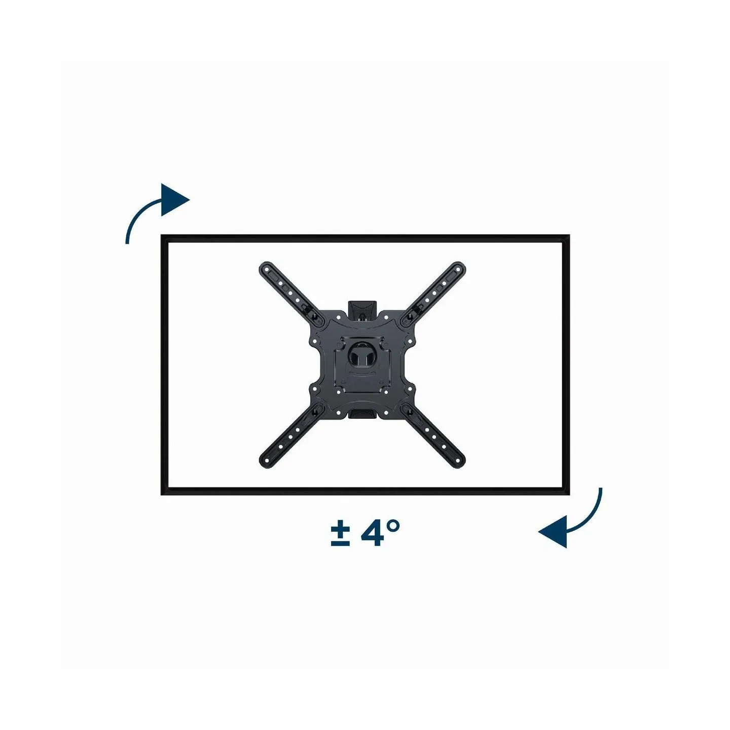 Gembird | Wall mount | WM-55ST-01 | Tilt, swivel, rotate | 32-55 " | Maximum weight (capacity) 32 kg | Black