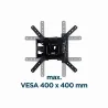 Gembird | Wall mount | WM-55ST-01 | Tilt, swivel, rotate | 32-55 " | Maximum weight (capacity) 32 kg | Black