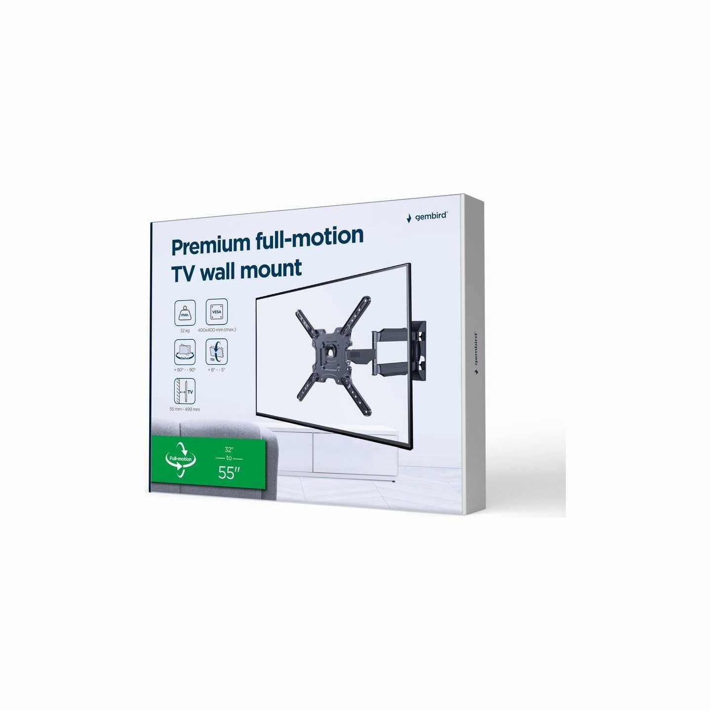 Gembird TV SET ACC WALL MOUNT 32-55"/WM-55ST-01 GEMBIRD