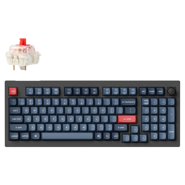 Keychron V5 Max RGB - US Layout - Hot-Swappable Gateron Jupiter Red Wireless Keyboard / V5M-D1
