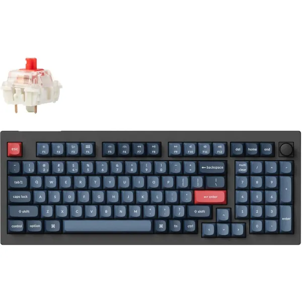 Keychron V5 Max RGB - US Layout - Hot-Swappable Gateron Jupiter Red Wireless Keyboard / V5M-D1