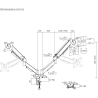 Gembird Adjustable desk 2-display