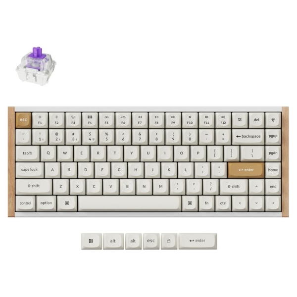 Keychron K2 HE - US Layout - Hot-Swappable Gateron Magnetic Nebula - White Wireless Keyboard / K2H-Q1