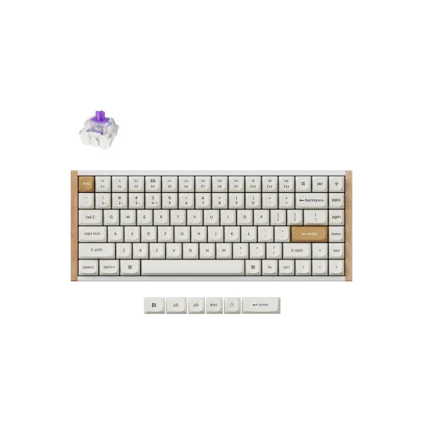 Keychron K2 HE - US Layout - Hot-Swappable Gateron Magnetic Nebula - White Wireless Keyboard / K2H-Q1