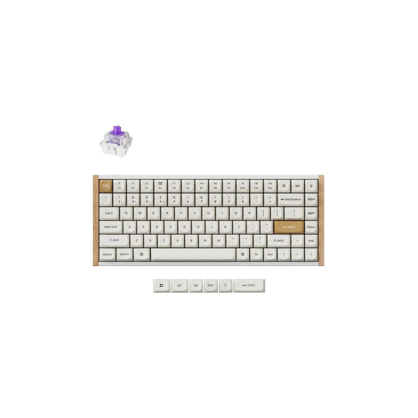 Keychron K2 HE - US Layout - Hot-Swappable Gateron Magnetic Nebula - White Wireless Keyboard / K2H-Q1