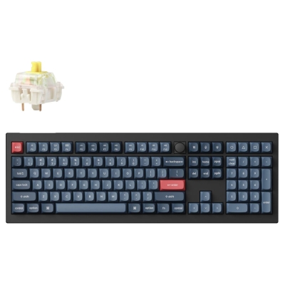 Keychron V6 Max RGB - US Layout - Hot-Swappable Gateron Jupiter Brown Wireless Keyboard / V6M-D4