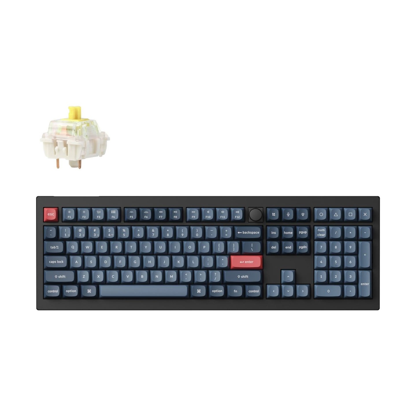 Keychron V6 Max RGB - US Layout - Hot-Swappable Gateron Jupiter Brown Wireless Keyboard / V6M-D4