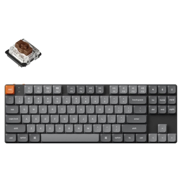 Keychron K1 Max RGB - US Layout - Hot-Swappable Low Profile Gateron Brown Wireless Keyboard / K1M-H3