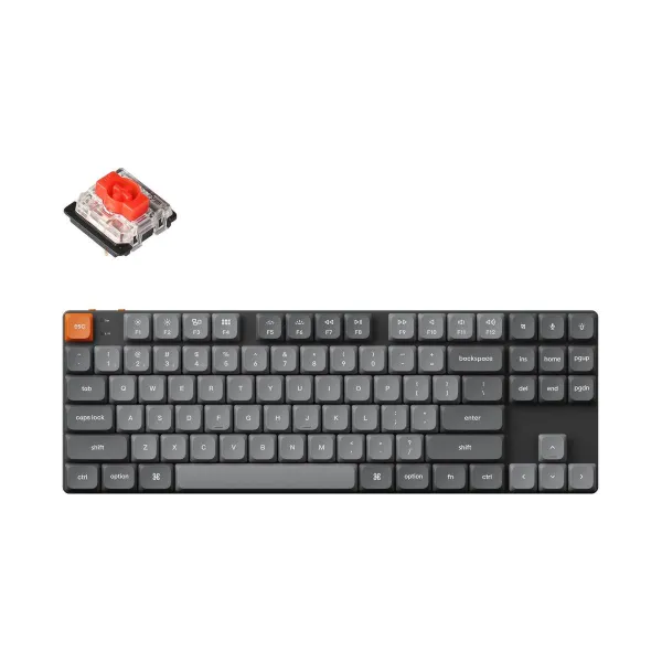 Keychron K1 Max RGB - US Layout - Hot-Swappable Low Profile Gateron Red Wireless Keyboard / K1M-H1