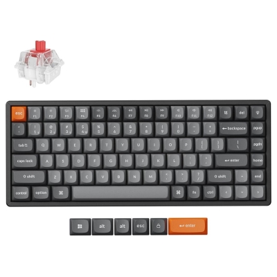 Keychron K2 Max RGB Aluminum - US Layout - Hot-Swappable Gateron Super Red Wireless Keyboard / K2M-J1