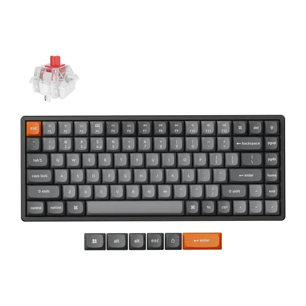 Keychron K2 Max RGB Aluminum - US Layout - Hot-Swappable Gateron Super Red Wireless Keyboard / K2M-J1