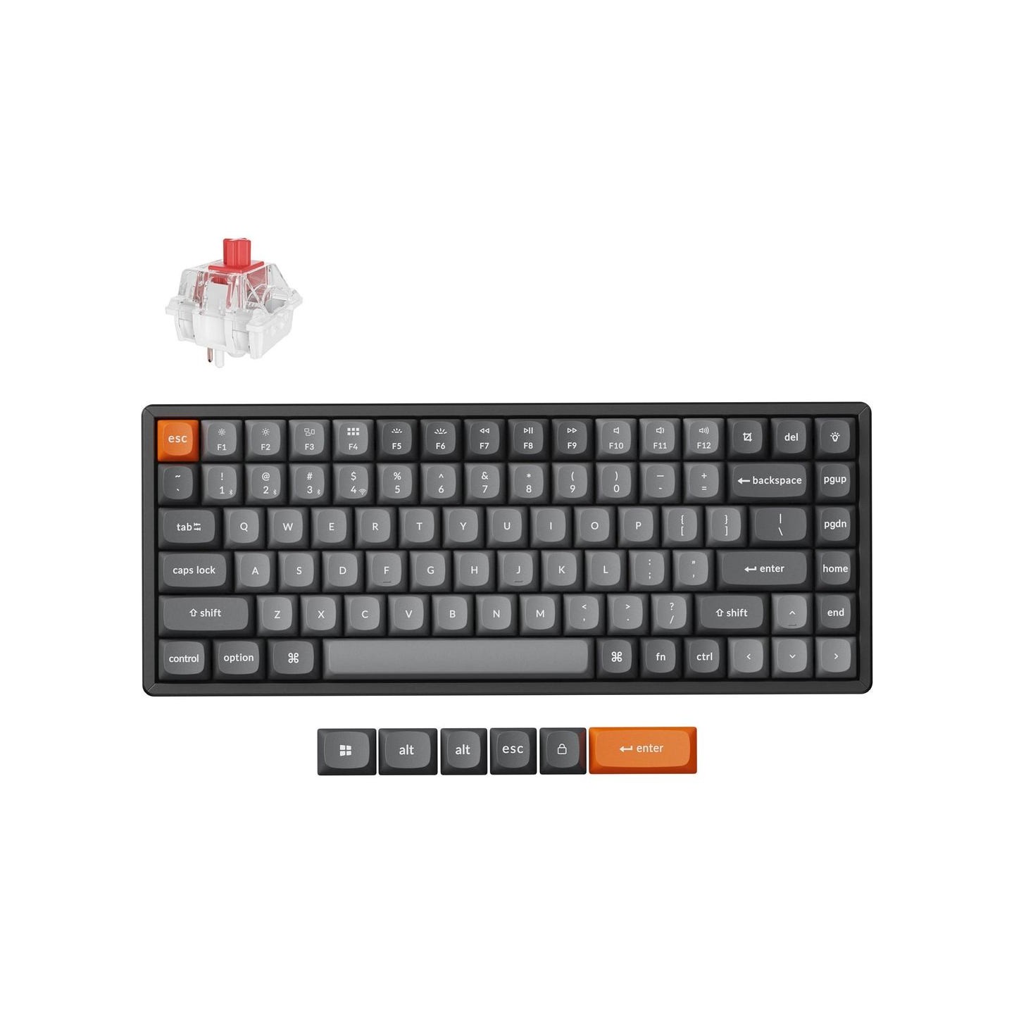 Keychron K2 Max RGB Aluminum - US Layout - Hot-Swappable Gateron Super Red Wireless Keyboard / K2M-J1
