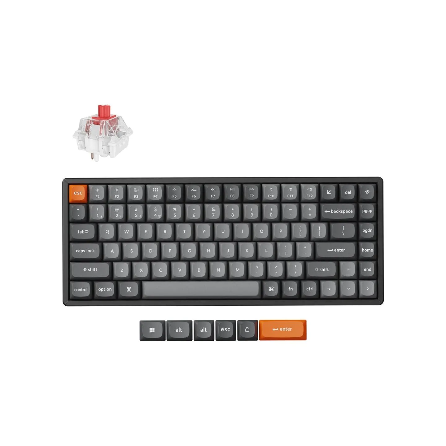 Keychron K2 Max RGB Aluminum - US Layout - Hot-Swappable Gateron Super Red Wireless Keyboard / K2M-J1