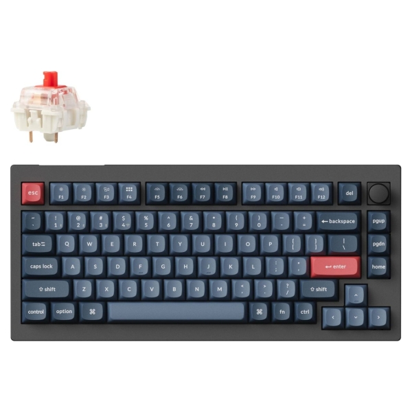 Keychron V1 Max RGB - US Layout - Hot-Swappable Gateron Jupiter Red Wireless Keyboard / V1M-D1