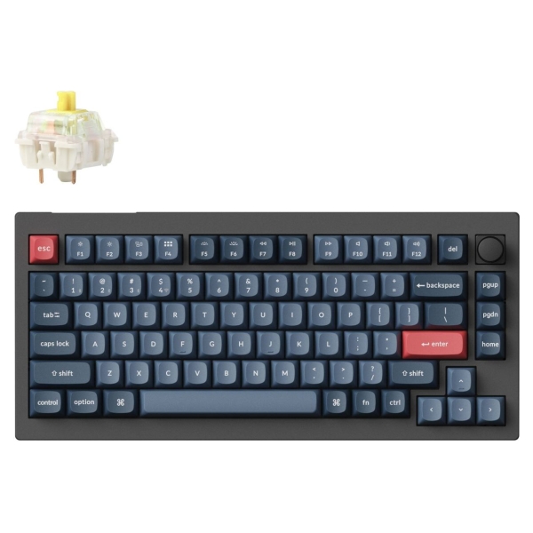 Keychron V1 Max RGB - US Layout - Hot-Swappable Gateron Jupiter Banana Wireless Keyboard / V1M-D4