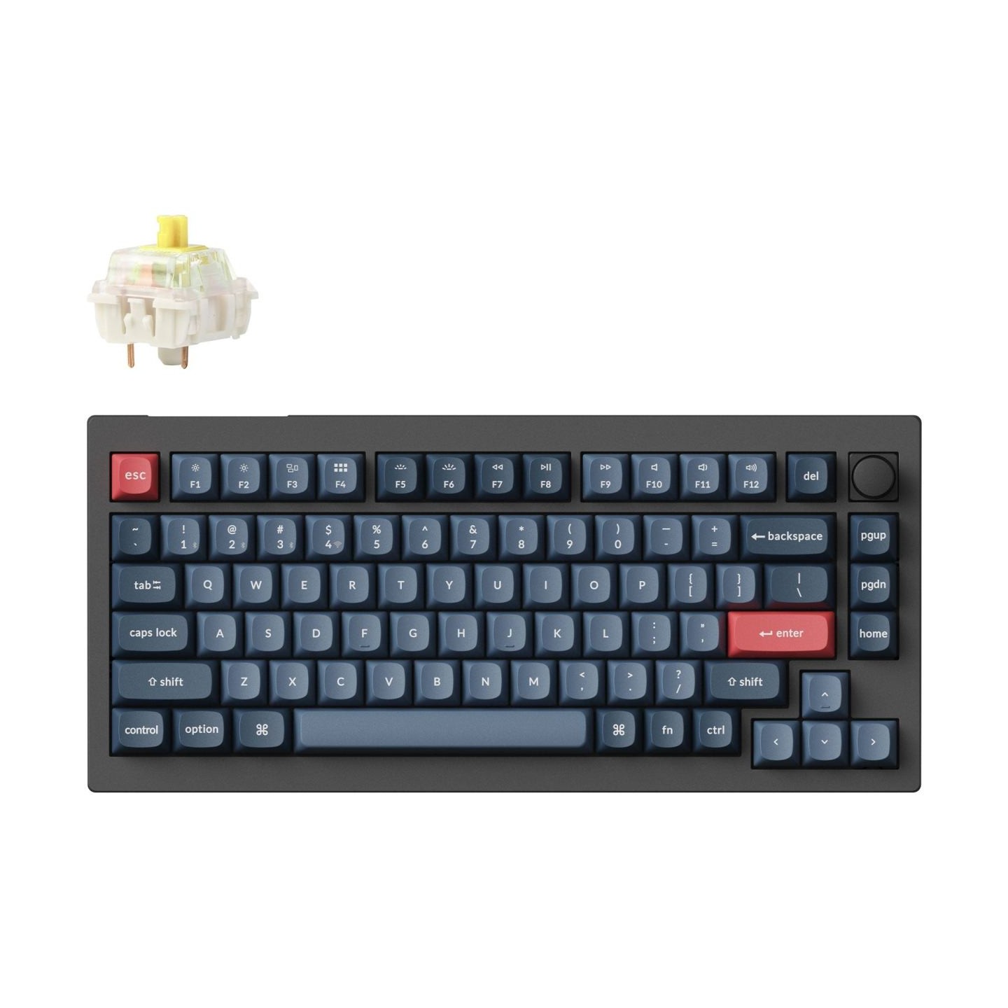 Keychron V1 Max RGB - US Layout - Hot-Swappable Gateron Jupiter Banana Wireless Keyboard / V1M-D4