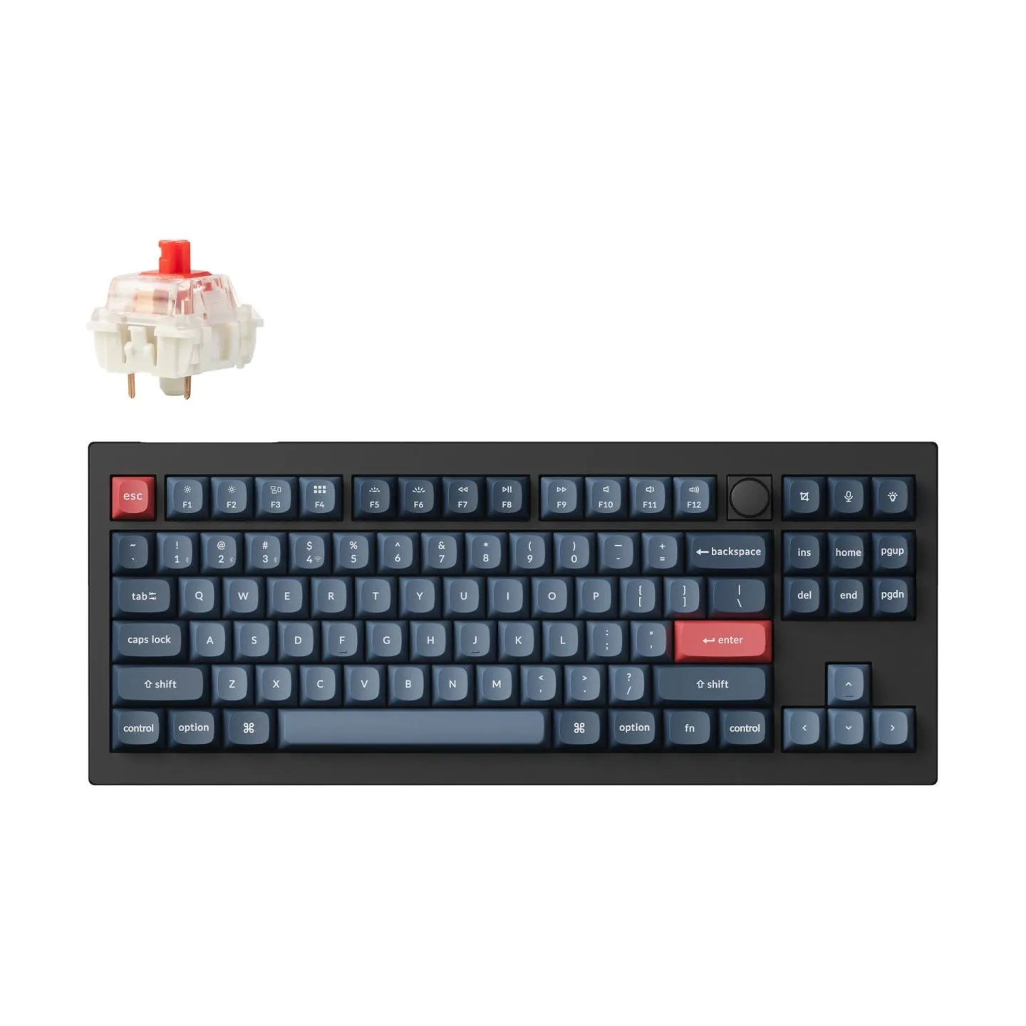Keychron V3 Max RGB - US Layout - Hot-Swappable Gateron Jupiter Red Wireless Keyboard / V3M-D1