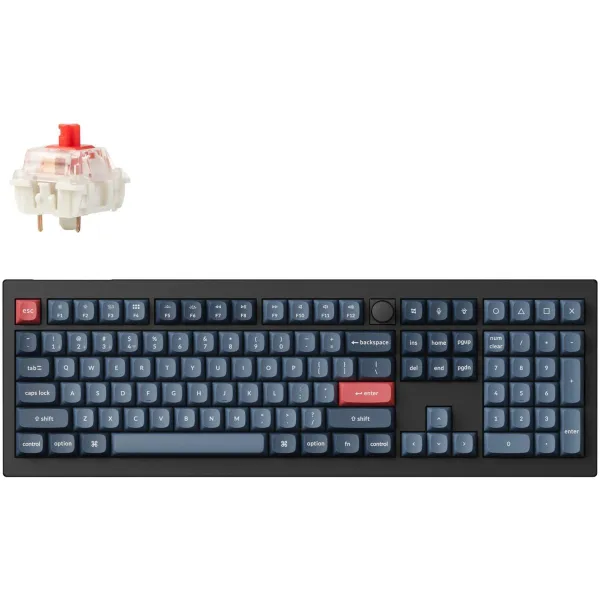 Keychron V6 Max RGB - US Layout - Hot-Swappable Gateron Jupiter Red Wireless Keyboard / V6M-D1