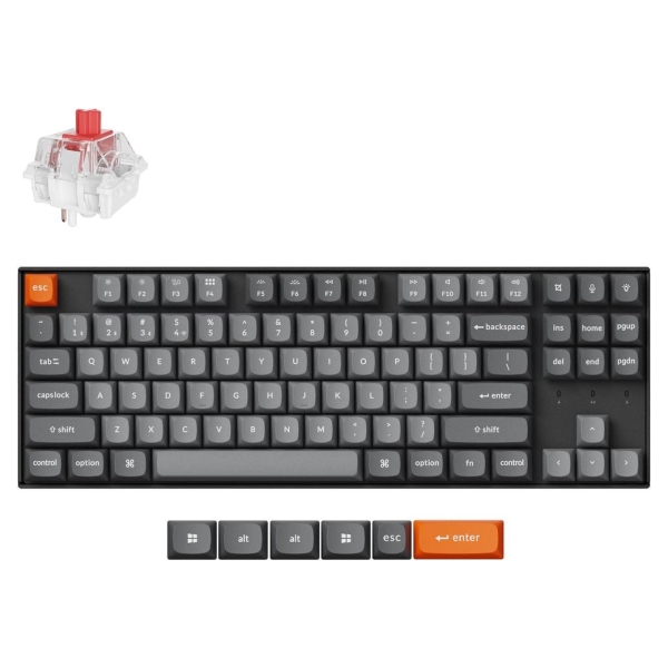 Keychron K8 Max RGB - US Layout - Hot-Swappable Super Red Wireless Keyboard / K8M-H1