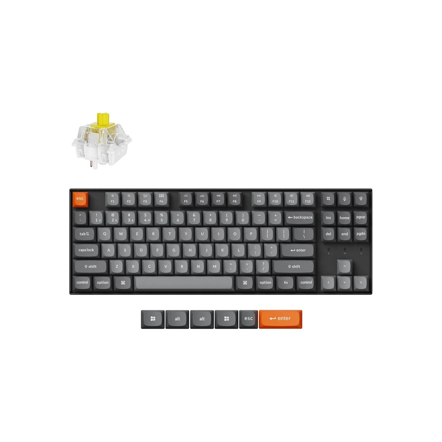 Keychron K8 Max RGB - US Layout - Hot-Swappable Super Banana Wireless Keyboard / K8M-H4