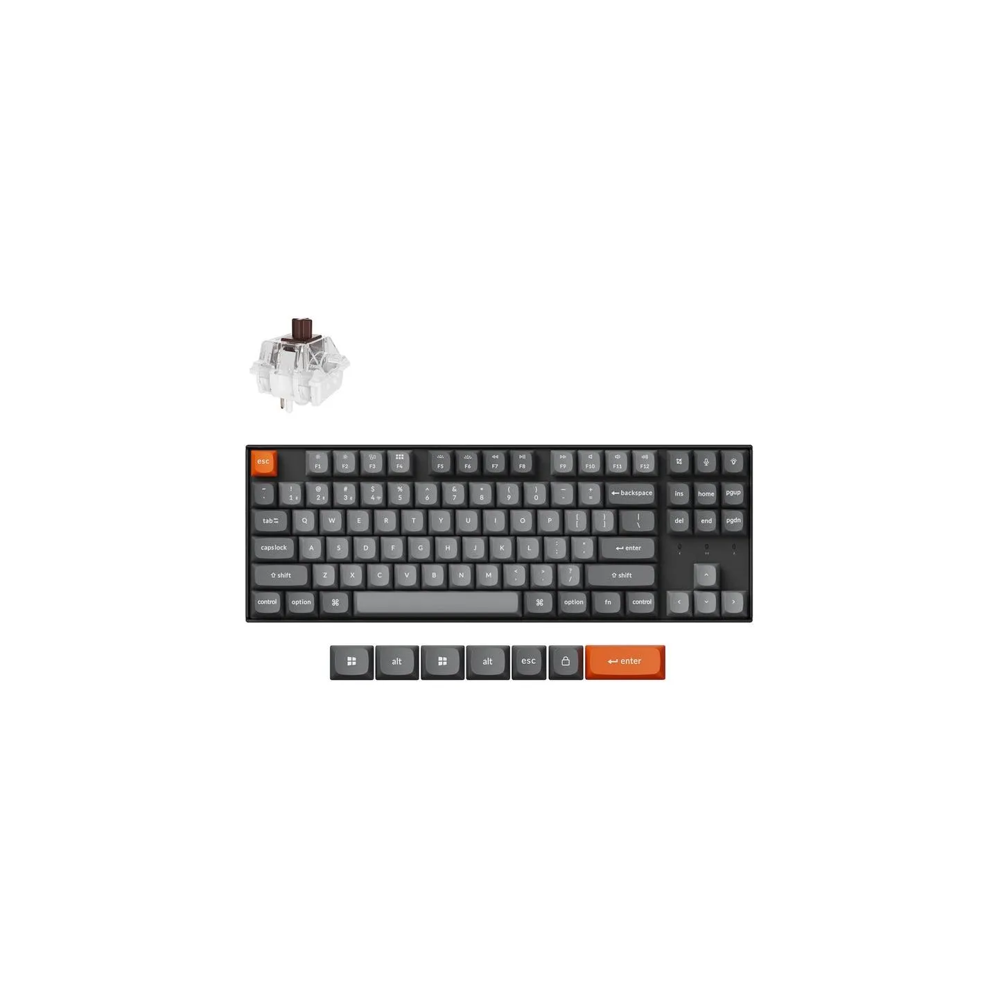 Keychron K8 Max - US Layout - Super Brown Tactile - Black Wireless Keyboard / K8M-H3