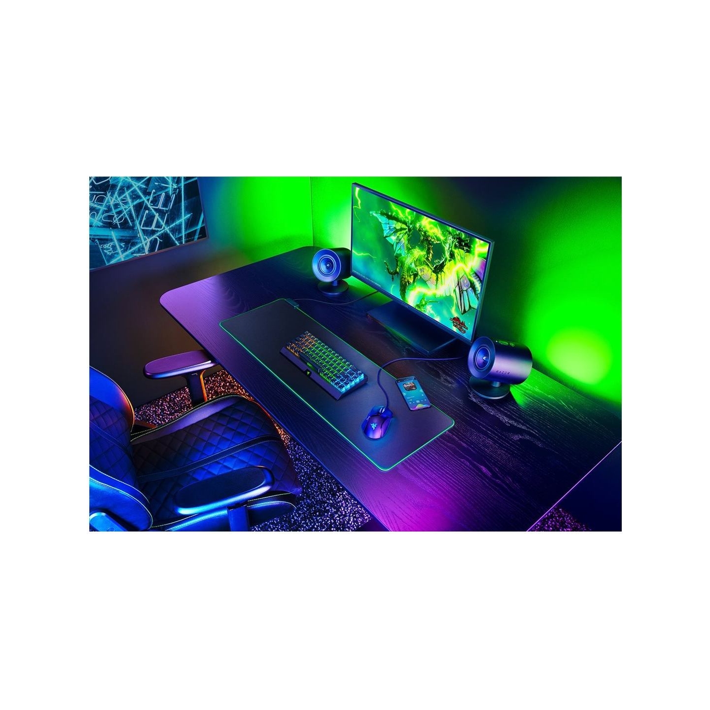 Razer | Gaming Speakers with wired subwoofer | Nommo V2 - 2.1 | Bluetooth | Black