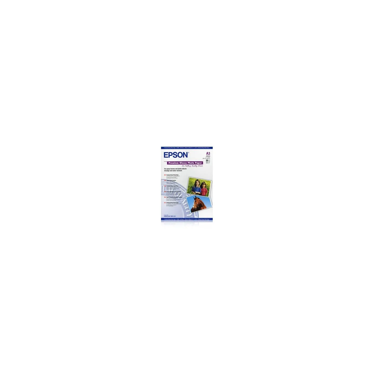 Epson Premium Glossy Photo Paper A3, 250g/m2, 20 sheets