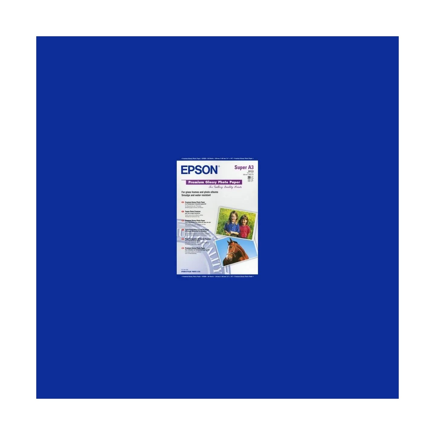 Epson Premium Glossy Photo Paper A3, 250g/m2, 20 sheets