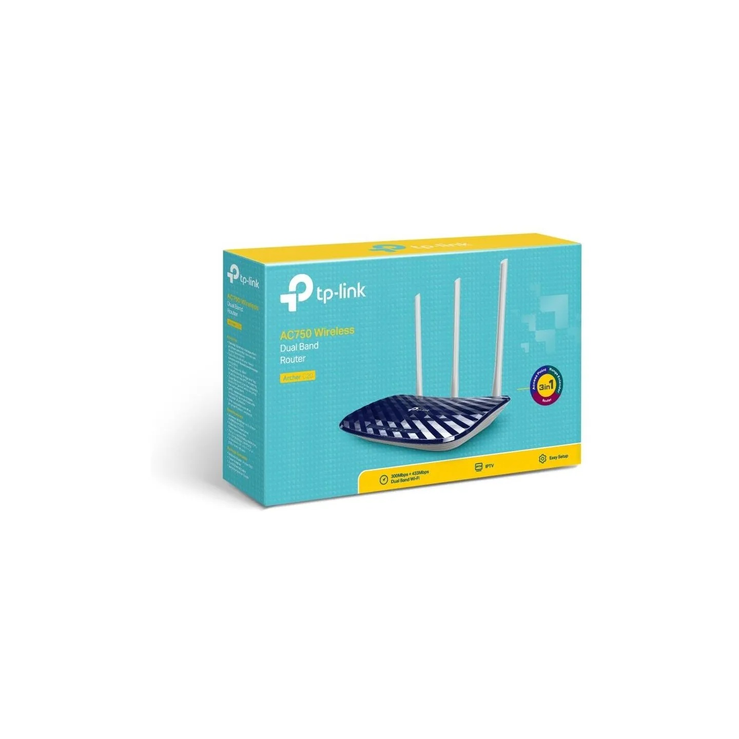 Tp-Link Wireless Router|TP-LINK|Wireless Router|733 Mbps|IEEE 802.11a|IEEE 802.11b|IEEE 802.11g|IEEE 802.11n|IEEE 802.11ac|1 WAN