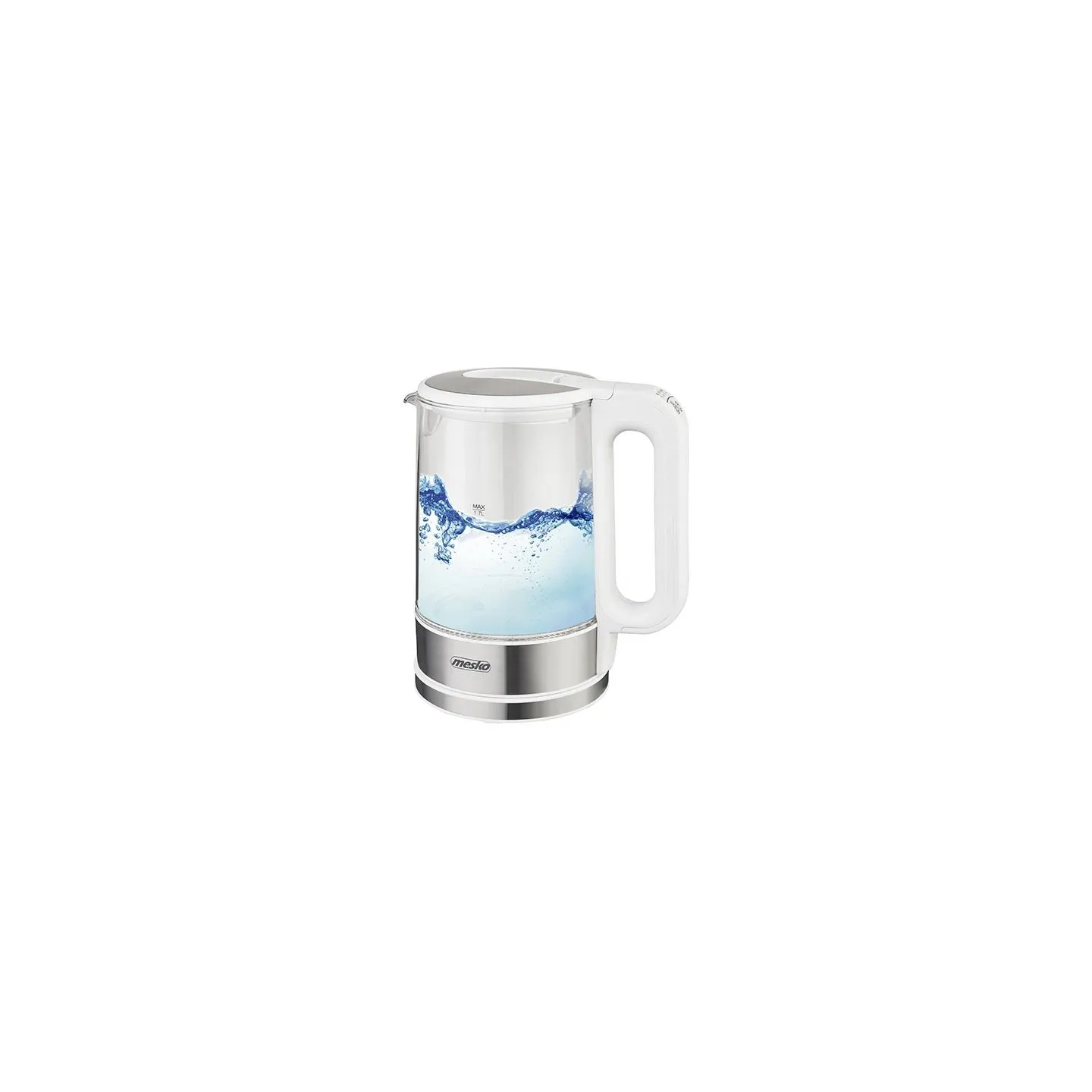 Mesko | Kettle | MS 1301w | Electric | 1850 W | 1.7 L | Glass | 360° rotational base | White