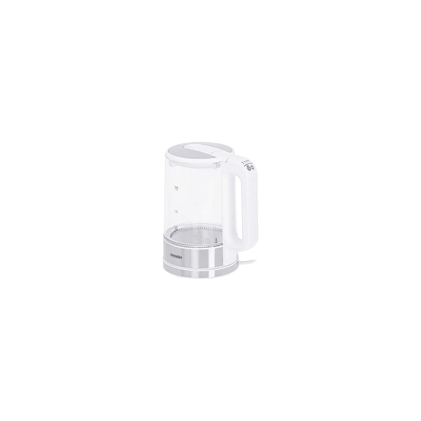Mesko | Kettle | MS 1301w | Electric | 1850 W | 1.7 L | Glass | 360° rotational base | White