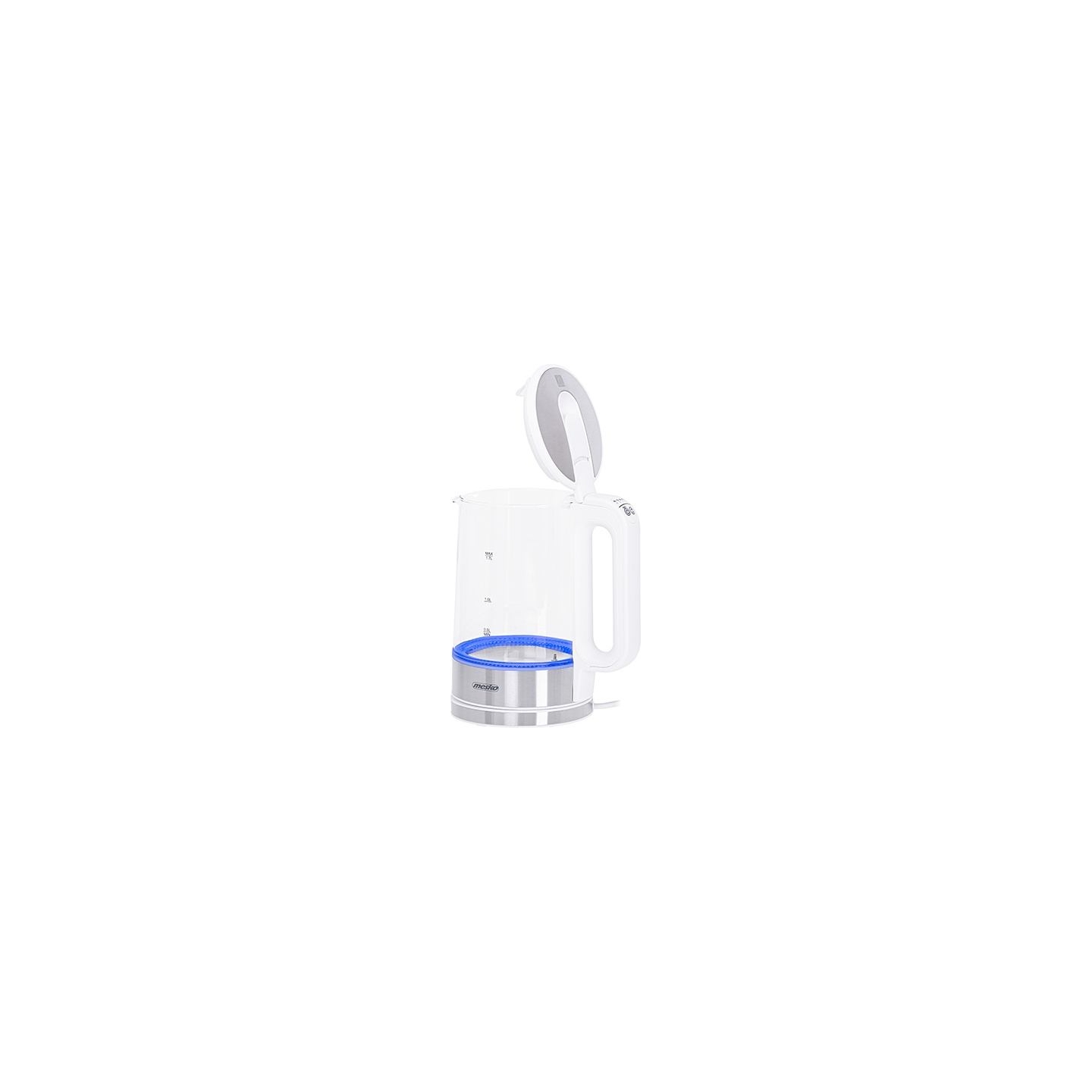 Mesko | Kettle | MS 1301w | Electric | 1850 W | 1.7 L | Glass | 360° rotational base | White