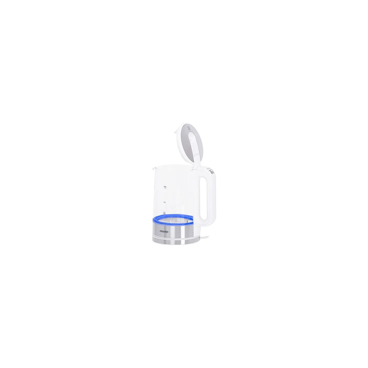Mesko | Kettle | MS 1301w | Electric | 1850 W | 1.7 L | Glass | 360° rotational base | White