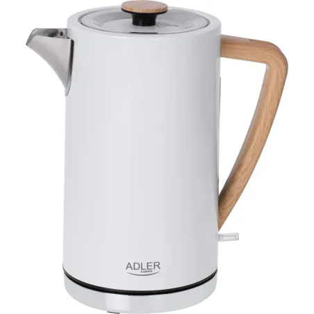 Adler | Kettle | AD 1347w | Electric | 2200 W | 1.5 L | Stainless steel | 360° rotational base | White