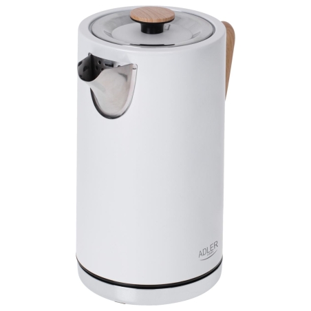 Adler | Kettle | AD 1347w | Electric | 2200 W | 1.5 L | Stainless steel | 360° rotational base | White